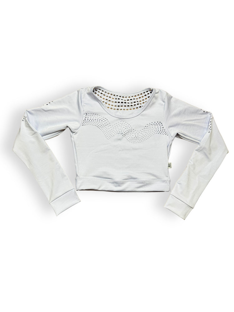 LASER CUT LONG SLEEVE TOPS